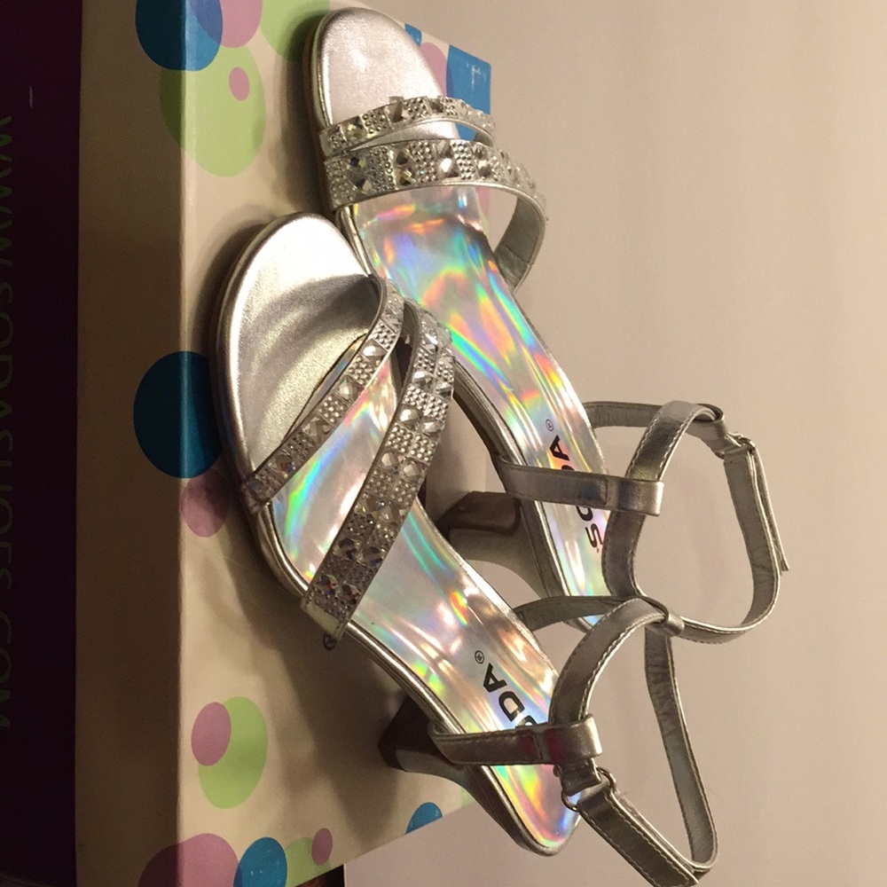 Girls silver shoes